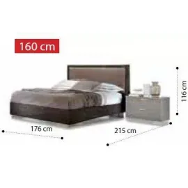 Кровать Rombi Platinum Camelgroup 160x200 см с контейнером, размеры