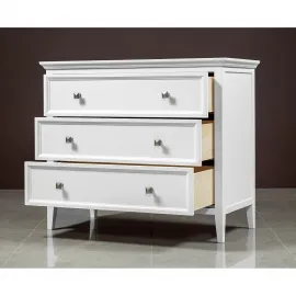 Комод 3 ящика Classico Italiano Бруклин, Белый, 7012/B
