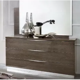 Комод низкий Platinum Camelgroup, 3 ящика, 136CMS.03PL, Серебристая берёза, Италия