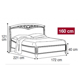 Кровать Nostalgia Camelgroup Bianco Antico 160х200
