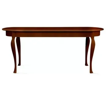 Стол обеденный овальный 160/200 Classico Italiano Неаполь орех/вишня/янтарь 7232/N/C, раскладной