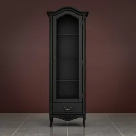 Витрина Classico Italiano Тиволи, 1-дверная, правая, черный, B601/BL