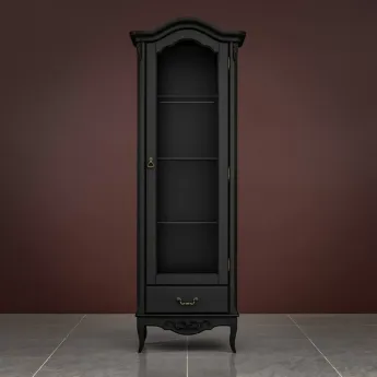 Витрина Classico Italiano Тиволи, 1-дверная, правая, черный, B601/BL