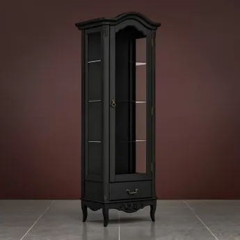 Витрина Classico Italiano Тиволи, 1-дверная, правая, черный, B601/BL