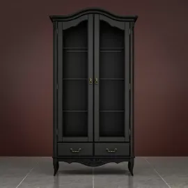 Витрина Classico Italiano Тиволи, 2-дверная, черный, B603/BL