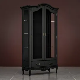 Витрина Classico Italiano Тиволи, 2-дверная, черный, B603/BL