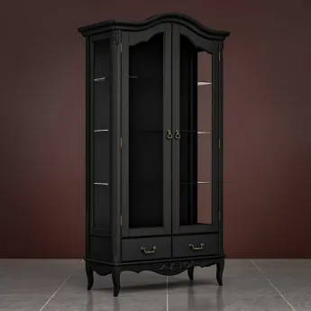 Витрина Classico Italiano Тиволи, 2-дверная, черный, B603/BL