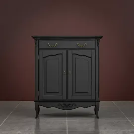Прилавок Classico Italiano Тиволи, 1 ящик, 2 дверки, черный, B404/BL