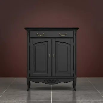Прилавок Classico Italiano Тиволи, 1 ящик, 2 дверки, черный, B404/BL
