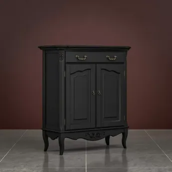 Прилавок Classico Italiano Тиволи, 1 ящик, 2 дверки, черный, B404/BL