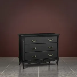Комод Classico Italiano Тиволи, 3  ящика, черный, B401/BL