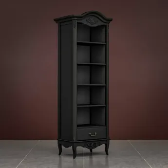 Стеллаж узкий Classico Italiano Тиволи, черный, B605/BL