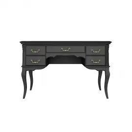 Туалетный стол Classico Italiano Тиволи, пять ящиков, черный, B704/BL