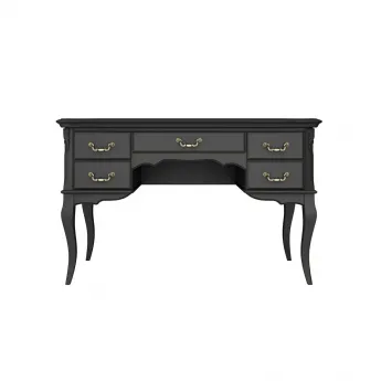 Туалетный стол Classico Italiano Тиволи, пять ящиков, черный, B704/BL