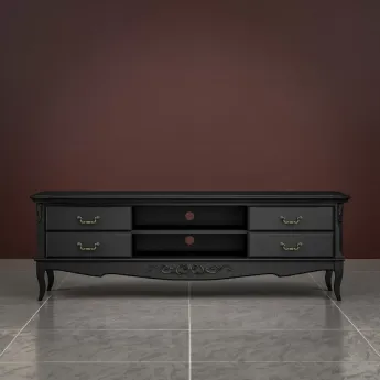 Тумба ТВ Classico Italiano Тиволи, большая, черный, B305/BL