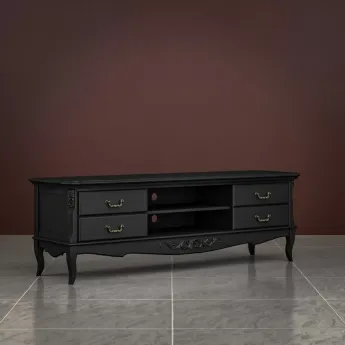 Тумба ТВ Classico Italiano Тиволи, большая, черный, B305/BL