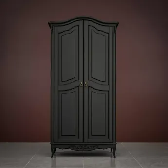 Шкаф Classico Italiano Тиволи, 2-дверный, черный, B802/BL