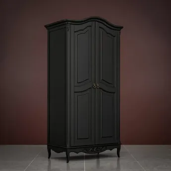 Шкаф Classico Italiano Тиволи, 2-дверный, черный, B802/BL