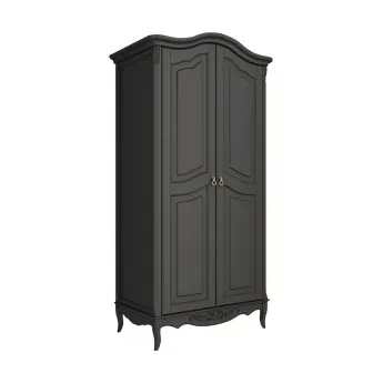 Шкаф Classico Italiano Тиволи, 2-дверный, черный, B802/BL