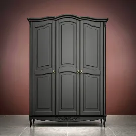 Шкаф Classico Italiano Тиволи, 3-дверный, черный, B803/BL