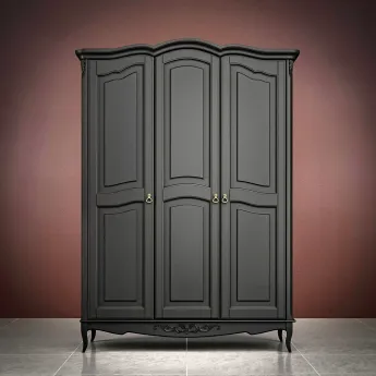 Шкаф Classico Italiano Тиволи, 3-дверный, черный, B803/BL