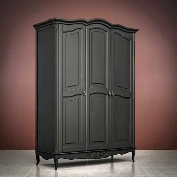 Шкаф Classico Italiano Тиволи, 3-дверный, черный, B803/BL
