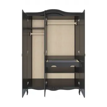 Шкаф Classico Italiano Тиволи, 3-дверный, черный, B803/BL