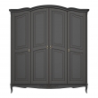 Шкаф Classico Italiano Тиволи, 4-дверный, черный, B804/BL - Фото 1