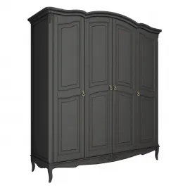 Шкаф Classico Italiano Тиволи, 4-дверный, черный, B804/BL