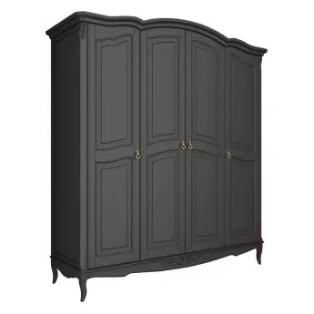 Шкаф Classico Italiano Тиволи, 4-дверный, черный, B804/BL
