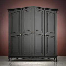 Шкаф Classico Italiano Тиволи, 4-дверный, черный, B804/BL