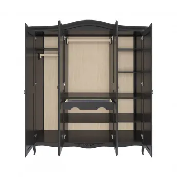 Шкаф Classico Italiano Тиволи, 4-дверный, черный, B804/BL