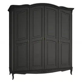 Шкаф Classico Italiano Тиволи, 4-дверный, черный, B804/BL