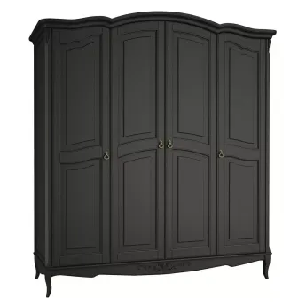 Шкаф Classico Italiano Тиволи, 4-дверный, черный, B804/BL