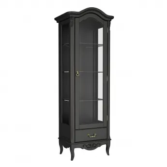 Витрина Classico Italiano Тиволи, 1-дверная, правая, черный, B601/BL