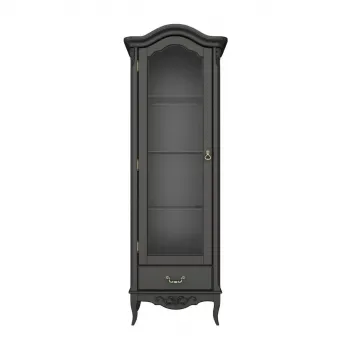 Витрина левая Classico Italiano Тиволи, 1-дверная, черный, B602/BL