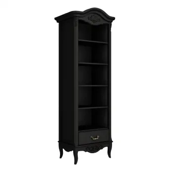 Стеллаж узкий Classico Italiano Тиволи, черный, B605/BL
