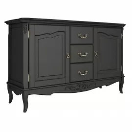 Прилавок Classico Italiano Тиволи, 3 ящика, 2 дверки, черный, B403/BL