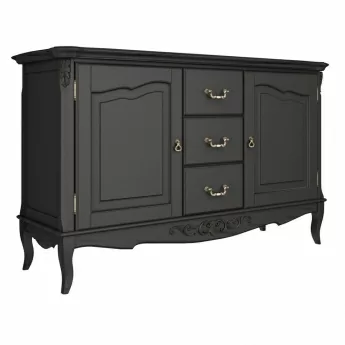 Прилавок Classico Italiano Тиволи, 3 ящика, 2 дверки, черный, B403/BL