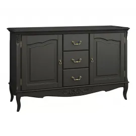 Прилавок Classico Italiano Тиволи, 3 ящика, 2 дверки, черный, B403/BL