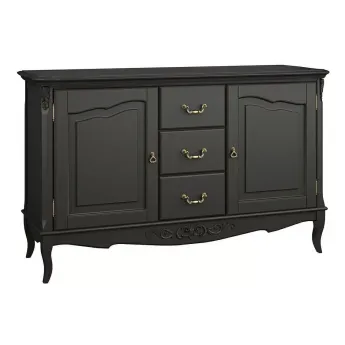 Прилавок Classico Italiano Тиволи, 3 ящика, 2 дверки, черный, B403/BL