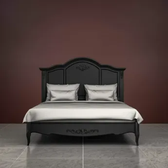 Кровать Classico Italiano Тиволи, 200x200 см, черный, B220/BL