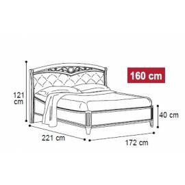 Кровать Nostalgia Camelgroup Bianco Antico 160 с ковкой и обивкой, без изножья