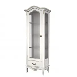 Витрина Classico Italiano Тиволи, 1-дверная, левая, молочный, B602/L