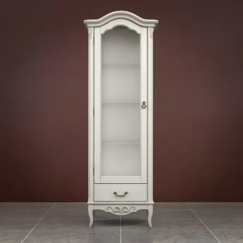 Витрина Classico Italiano Тиволи, 1-дверная, левая, молочный, B602/L