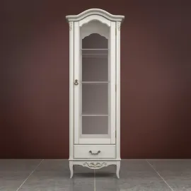 Витрина Classico Italiano Тиволи, 1-дв, правая, молочный, с зеркалом, B601.1/L