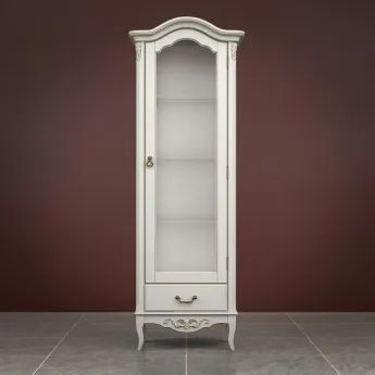 Витрина правая Classico Italiano Тиволи, 1-дверная, молочный, B601/L