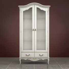 Витрина Classico Italiano Тиволи, 2-дверная, молочный, B603/L