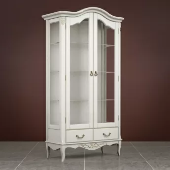 Витрина Classico Italiano Тиволи, 2-дверная, молочный, B603/L