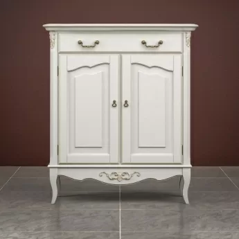 Комод Classico Italiano Тиволи, 1 ящик, 2 двери, молочный, B404/L